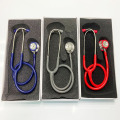 High quality case clinical cardiology stethoscopes medical dual head stethoscope